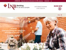 Tablet Screenshot of bankwithlnb.com